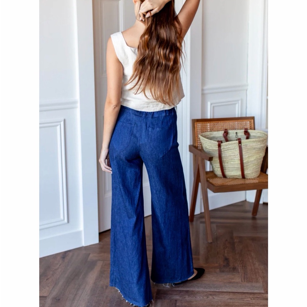 Emerson Fry TULIP WIDE LEG - INDIGO HEMP ORGANIC - Picture 4 of 10